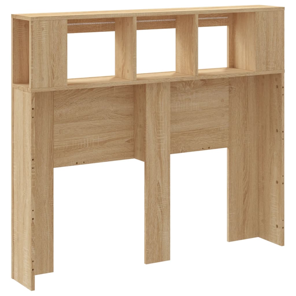 vidaXL LED Headboard Sonoma Oak 120x18,5x103,5 cm Engineered Wood