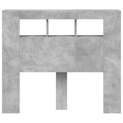 vidaXL LED Headboard Concrete Grey 120x18,5x103,5 cm Engineered Wood