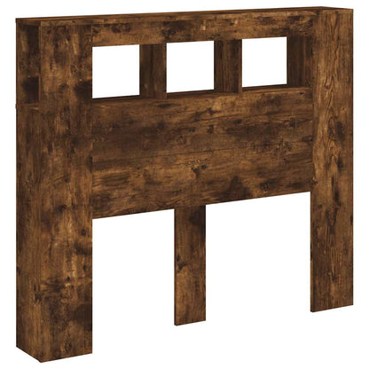 vidaXL LED Headboard Smoked Oak 120x18,5x103,5 cm Engineered Wood