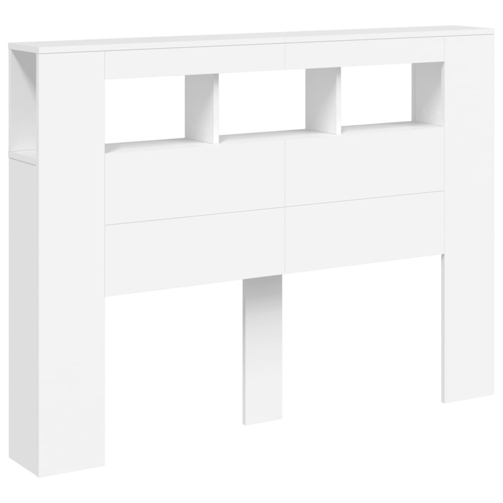 vidaXL LED Headboard White 140x18,5x103,5 cm Engineered Wood
