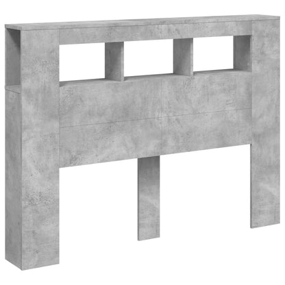 vidaXL LED Headboard Concrete Grey 140x18,5x103,5 cm Engineered Wood