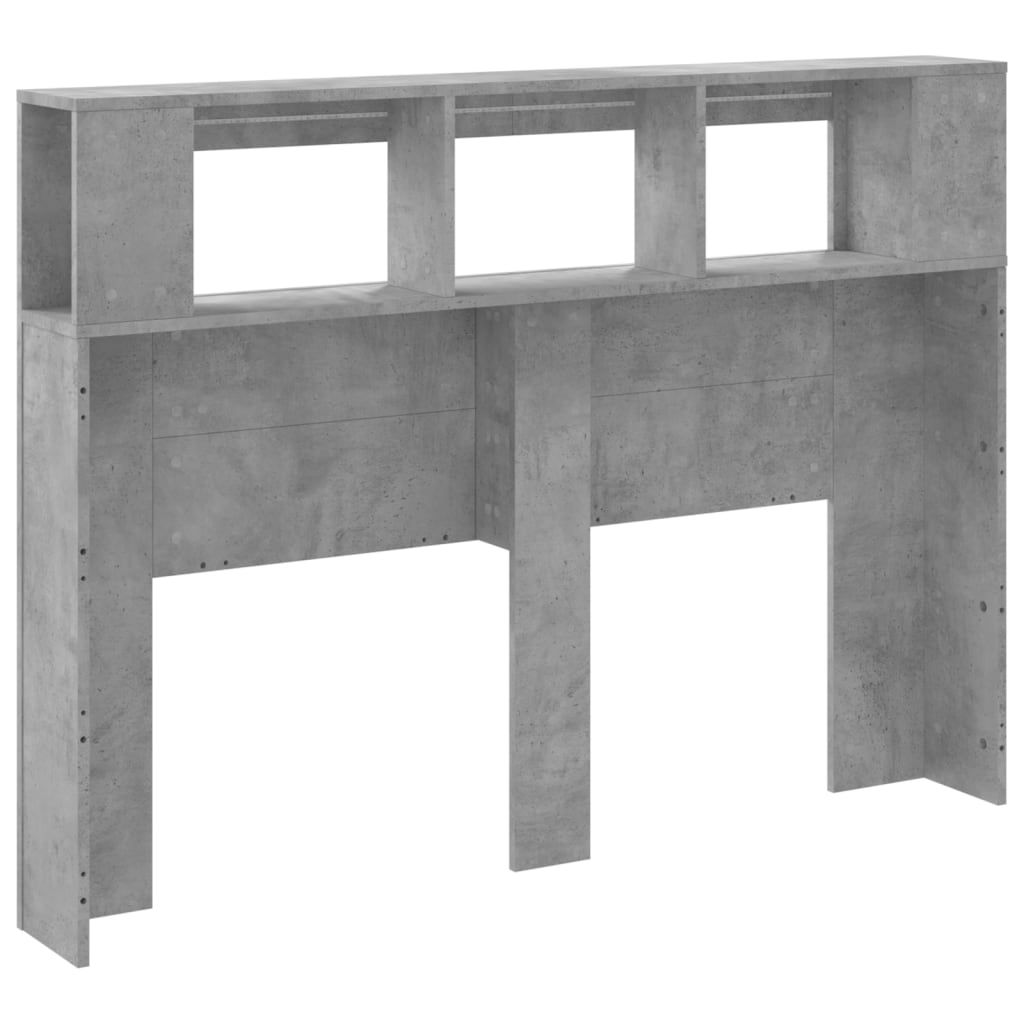 vidaXL LED Headboard Concrete Grey 140x18,5x103,5 cm Engineered Wood
