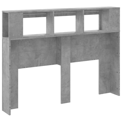 vidaXL LED Headboard Concrete Grey 140x18,5x103,5 cm Engineered Wood