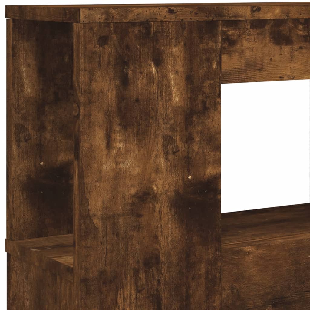 vidaXL LED Headboard Smoked Oak 140x18,5x103,5 cm Engineered Wood