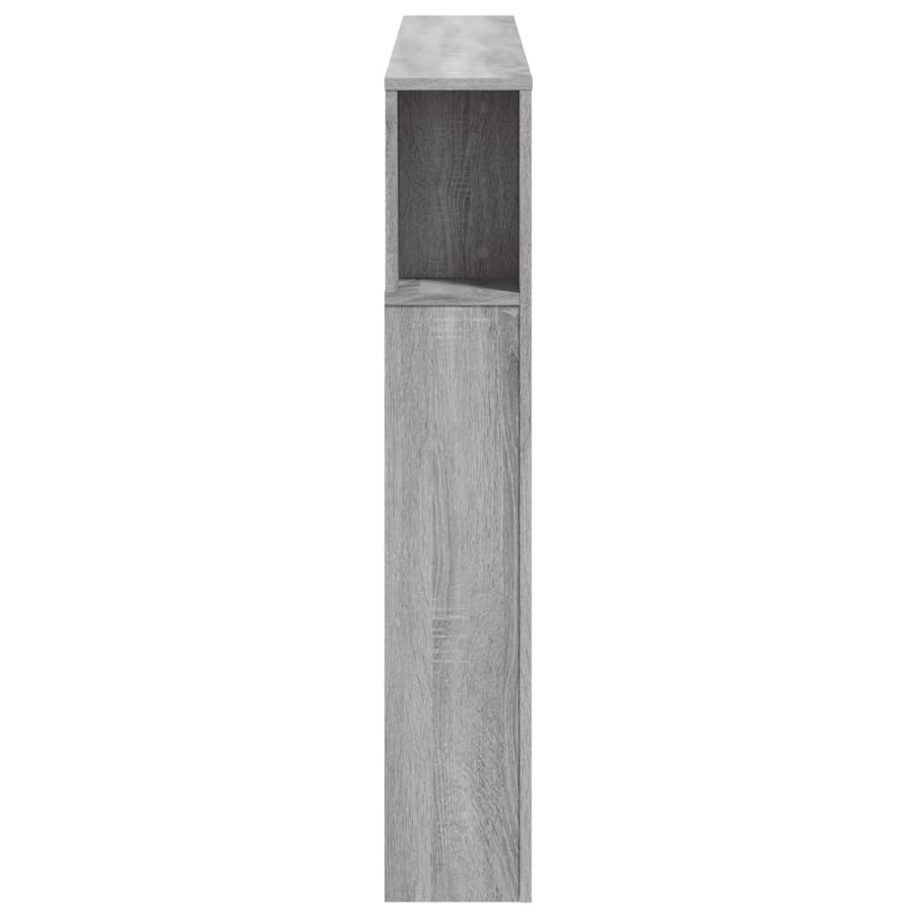 vidaXL LED Headboard Grey Sonoma 140x18,5x103,5 cm Engineered Wood