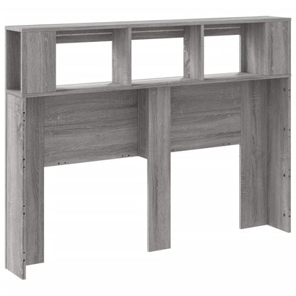 vidaXL LED Headboard Grey Sonoma 140x18,5x103,5 cm Engineered Wood