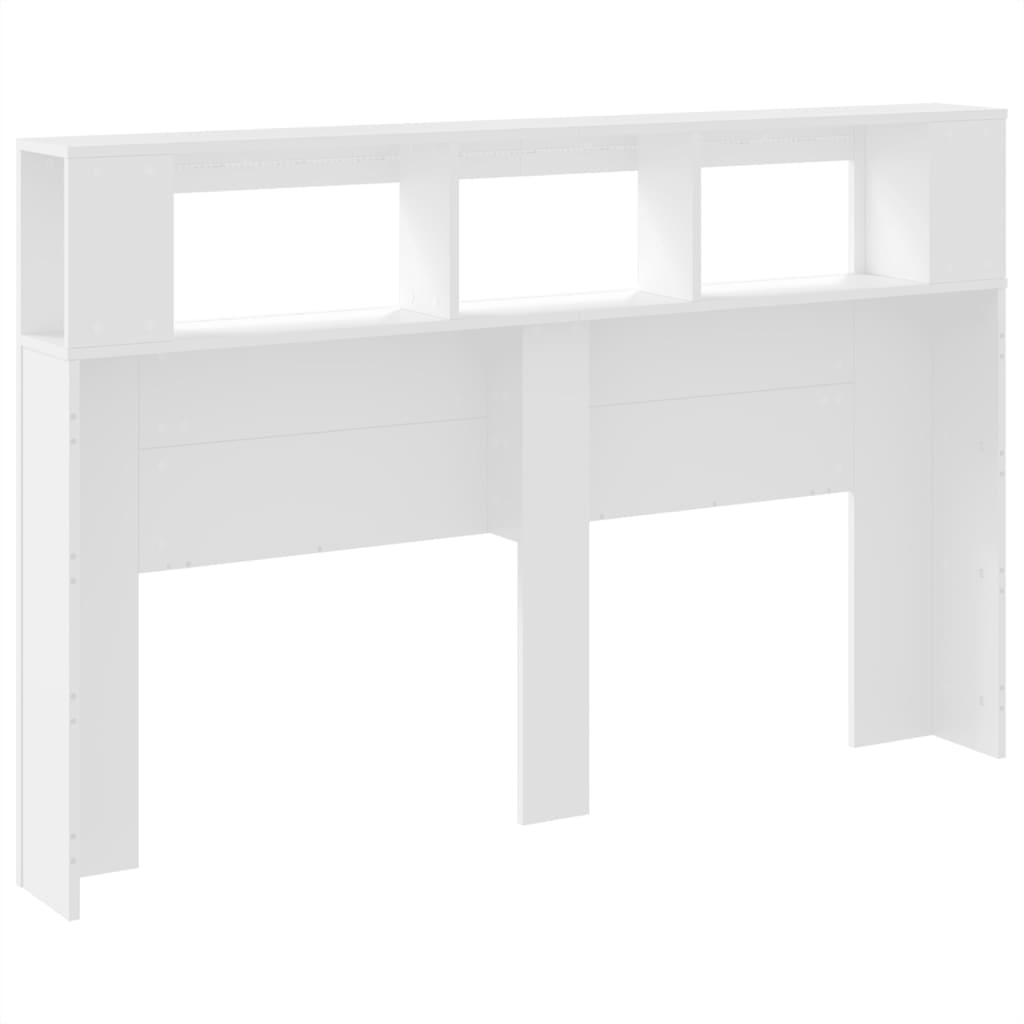 vidaXL LED Headboard White 160x18,5x103,5 cm Engineered Wood