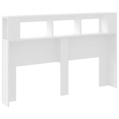 vidaXL LED Headboard White 160x18,5x103,5 cm Engineered Wood