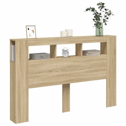 vidaXL LED Headboard Sonoma Oak 160x18,5x103,5 cm Engineered Wood