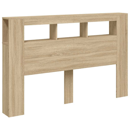 vidaXL LED Headboard Sonoma Oak 160x18,5x103,5 cm Engineered Wood