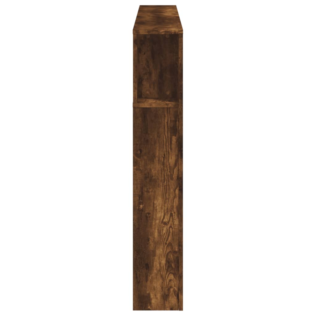 vidaXL LED Headboard Smoked Oak 160x18.5x103.5 cm Engineered Wood