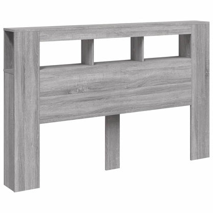 vidaXL LED Headboard Grey Sonoma 160x18.5x103.5 cm Engineered Wood