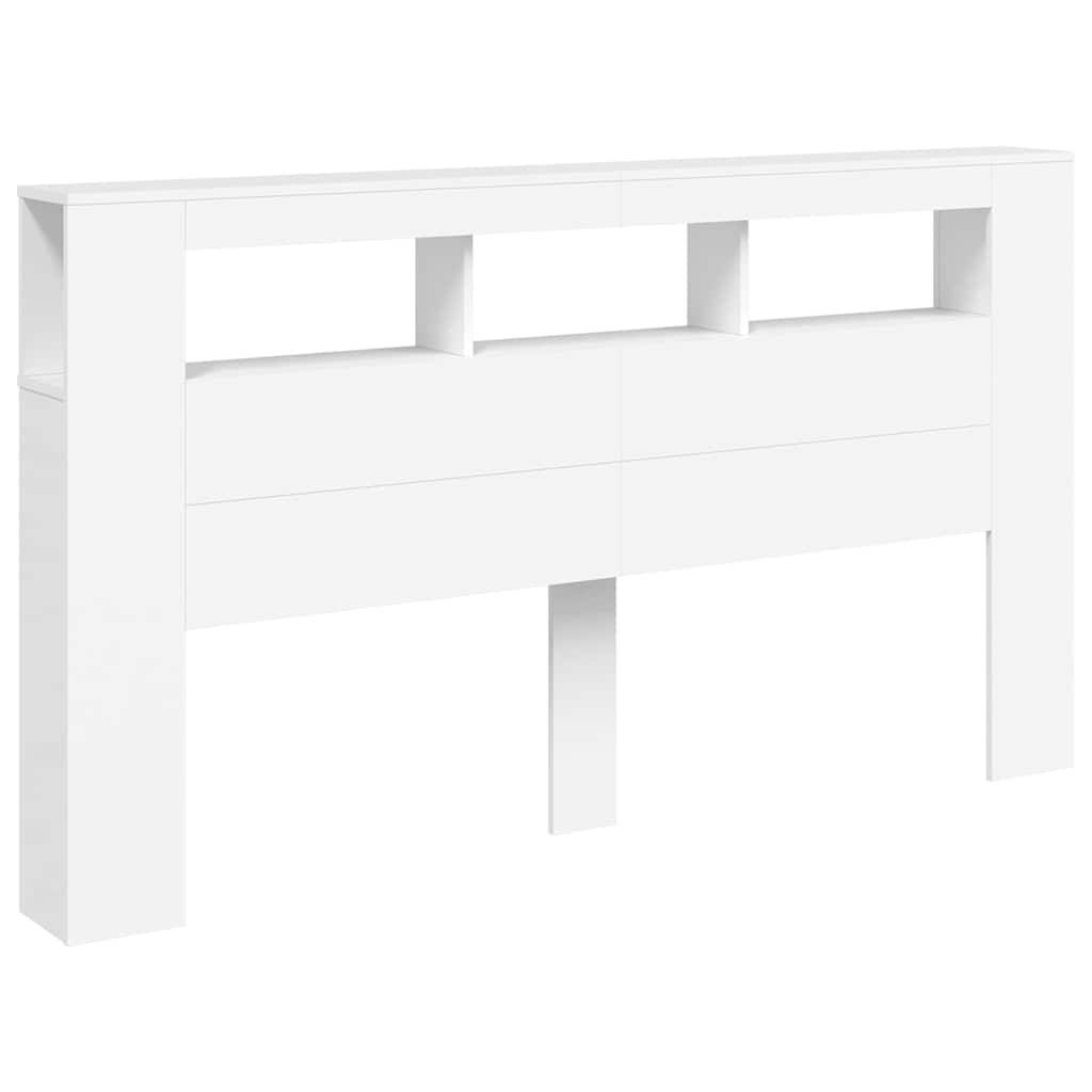 vidaXL LED Headboard White 180x18,5x103,5 cm Engineered Wood