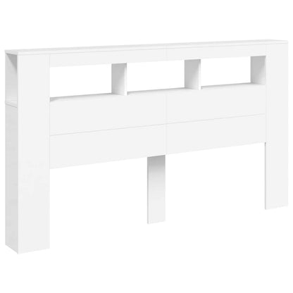 vidaXL LED Headboard White 180x18,5x103,5 cm Engineered Wood