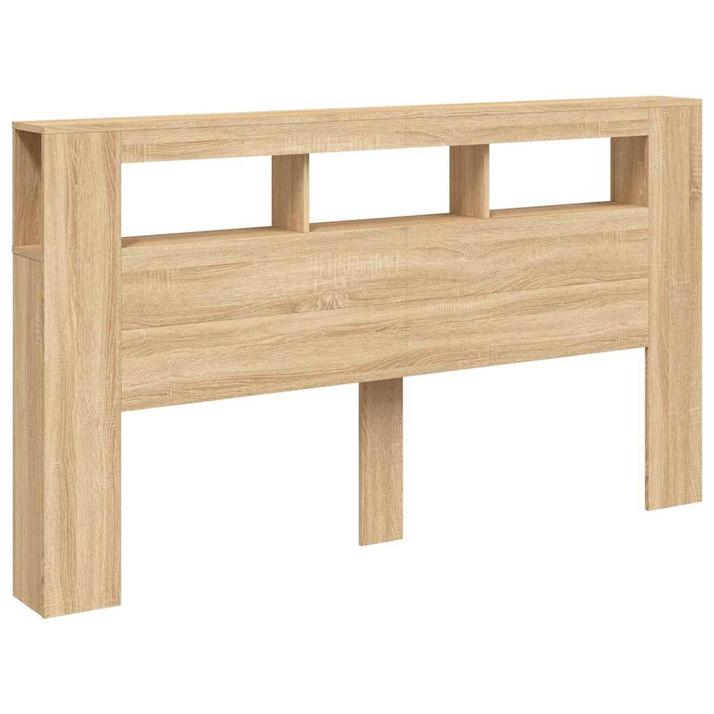 vidaXL LED Headboard Sonoma Oak 180x18,5x103,5 cm Engineered Wood