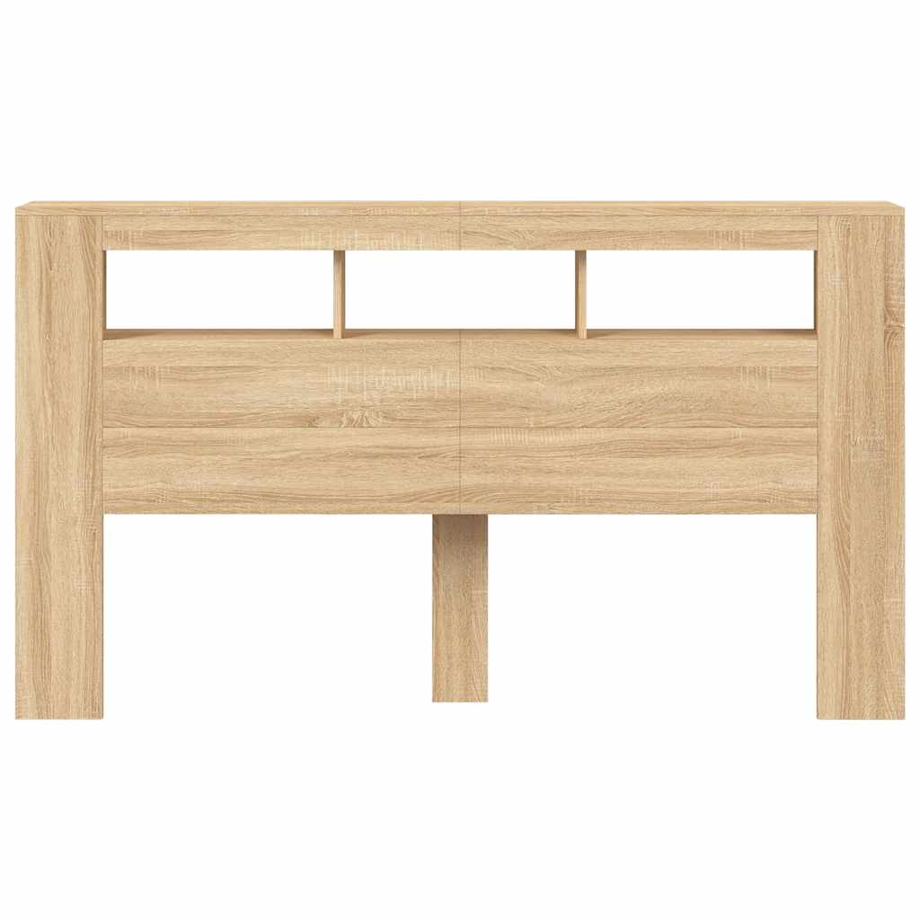 vidaXL LED Headboard Sonoma Oak 180x18,5x103,5 cm Engineered Wood