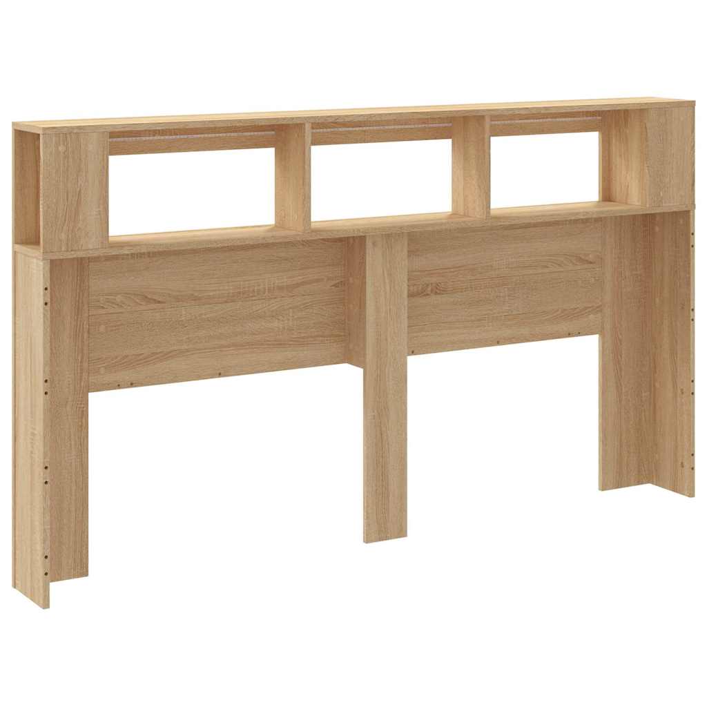 vidaXL LED Headboard Sonoma Oak 180x18,5x103,5 cm Engineered Wood