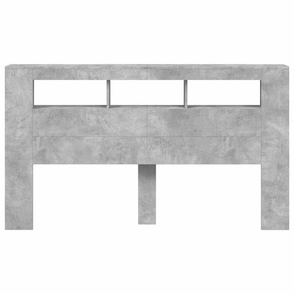 vidaXL LED Headboard Concrete Grey 180x18,5x103,5 cm Engineered Wood