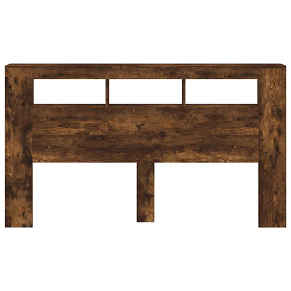 vidaXL LED Headboard Smoked Oak 180x18,5x103,5 cm Engineered Wood