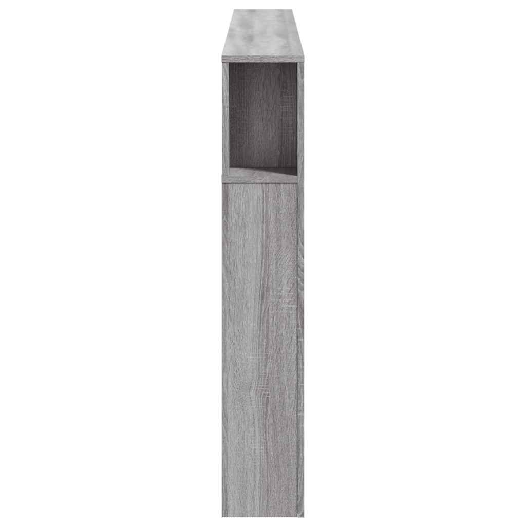 vidaXL LED Headboard Grey Sonoma 180x18,5x103,5 cm Engineered Wood