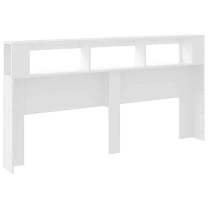 vidaXL LED Headboard White 200x18,5x103,5 cm Engineered Wood