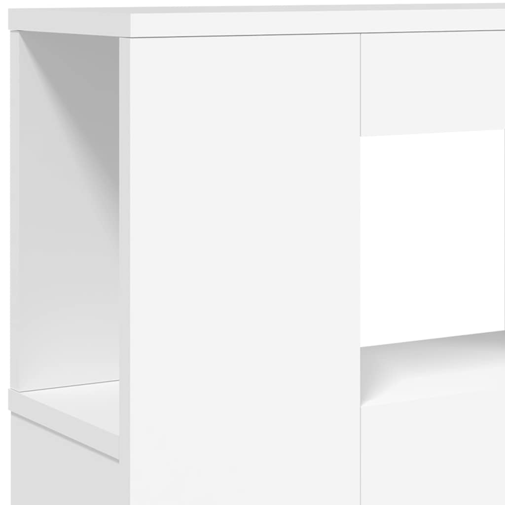 vidaXL LED Headboard White 200x18,5x103,5 cm Engineered Wood