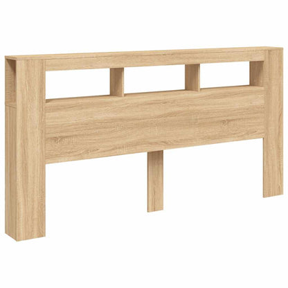 vidaXL LED Headboard Sonoma Oak 200x18,5x103,5 cm Engineered Wood