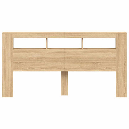 vidaXL LED Headboard Sonoma Oak 200x18,5x103,5 cm Engineered Wood
