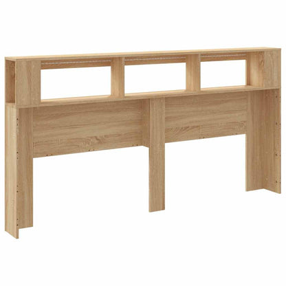 vidaXL LED Headboard Sonoma Oak 200x18,5x103,5 cm Engineered Wood