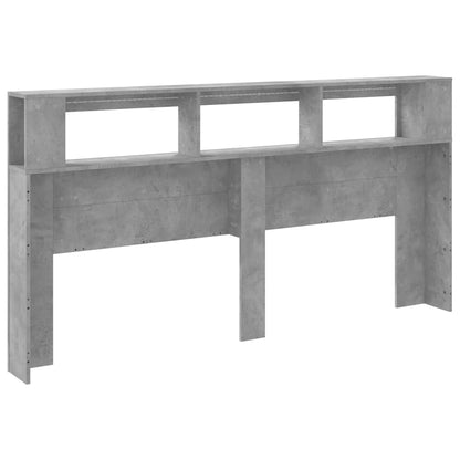 vidaXL LED Headboard Concrete Grey 200x18,5x103,5 cm Engineered Wood