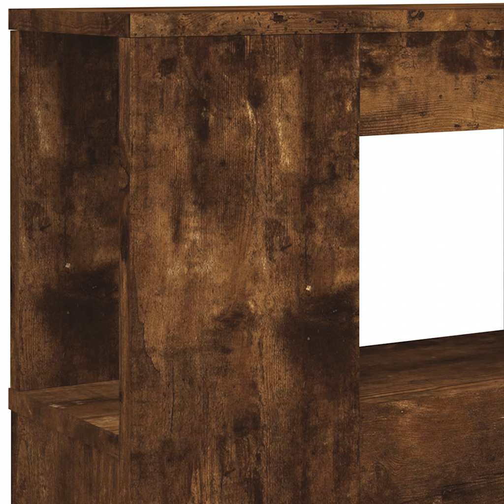 vidaXL LED Headboard Smoked Oak 200x18,5x103,5 cm Engineered Wood