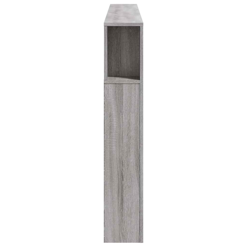 vidaXL LED Headboard Grey Sonoma 200x18,5x103,5 cm Engineered Wood