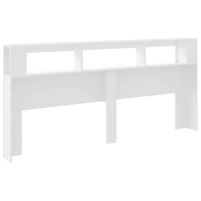 vidaXL LED Headboard White 220x18,5x103,5 cm Engineered Wood