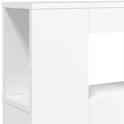 vidaXL LED Headboard White 220x18,5x103,5 cm Engineered Wood
