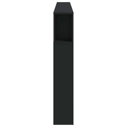 vidaXL LED Headboard Black 220x18,5x103,5 cm Engineered Wood
