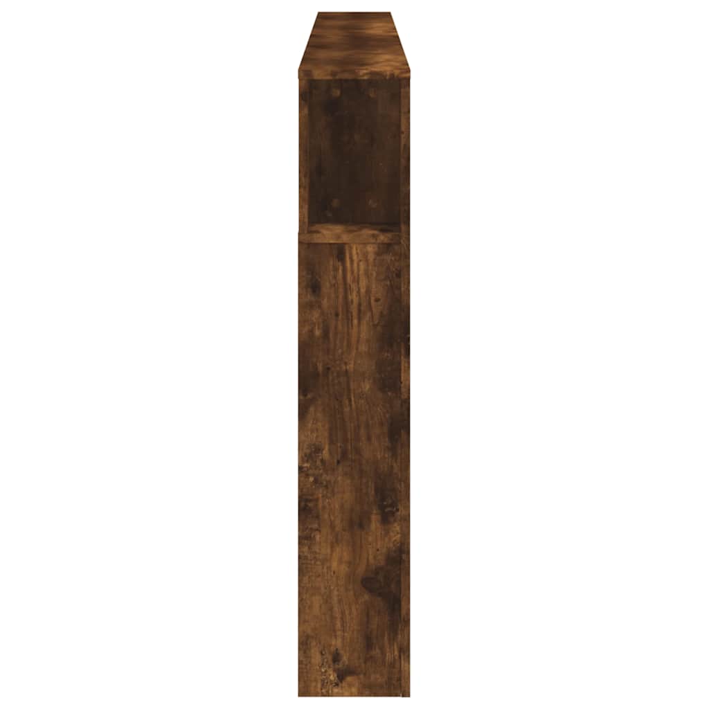 vidaXL LED Headboard Smoked Oak 220x18,5x103,5 cm Engineered Wood