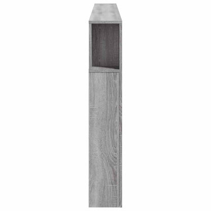 vidaXL LED Headboard Grey Sonoma 220x18,5x103,5 cm Engineered Wood