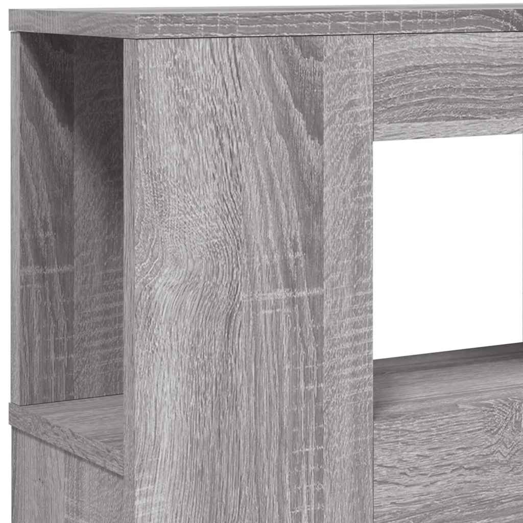 vidaXL LED Headboard Grey Sonoma 220x18,5x103,5 cm Engineered Wood