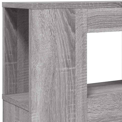 vidaXL LED Headboard Grey Sonoma 220x18,5x103,5 cm Engineered Wood