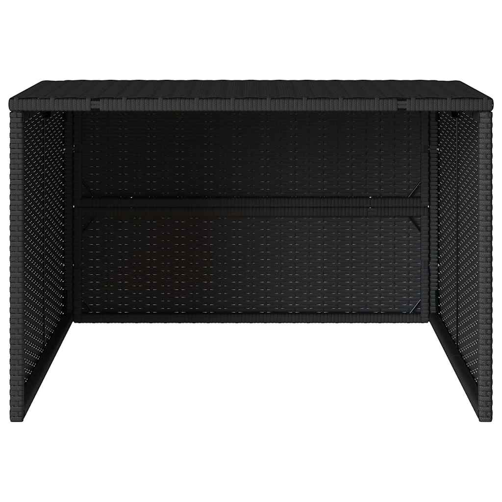 vidaXL Robot Mower Garage Black 86x90x52/57 cm Poly Rattan