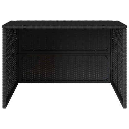 vidaXL Robot Mower Garage Black 86x90x52/57 cm Poly Rattan