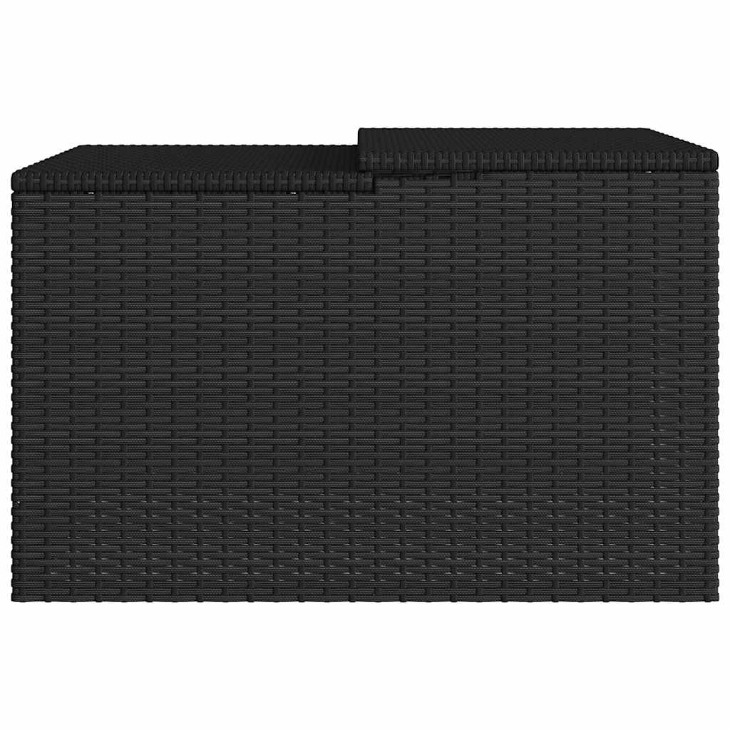 vidaXL Robot Mower Garage Black 86x90x52/57 cm Poly Rattan