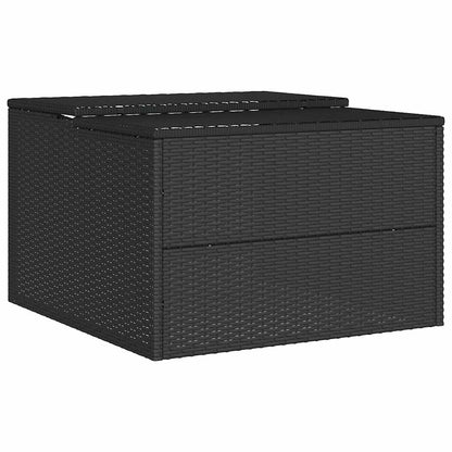 vidaXL Robot Mower Garage Black 86x90x52/57 cm Poly Rattan
