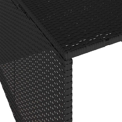 vidaXL Robot Mower Garage Black 86x90x52/57 cm Poly Rattan
