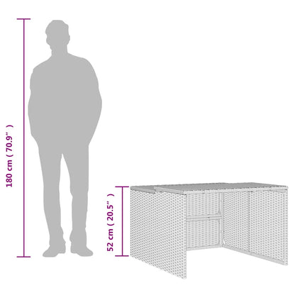 vidaXL Robot Mower Garage Beige 86x90x52/57 cm Poly Rattan