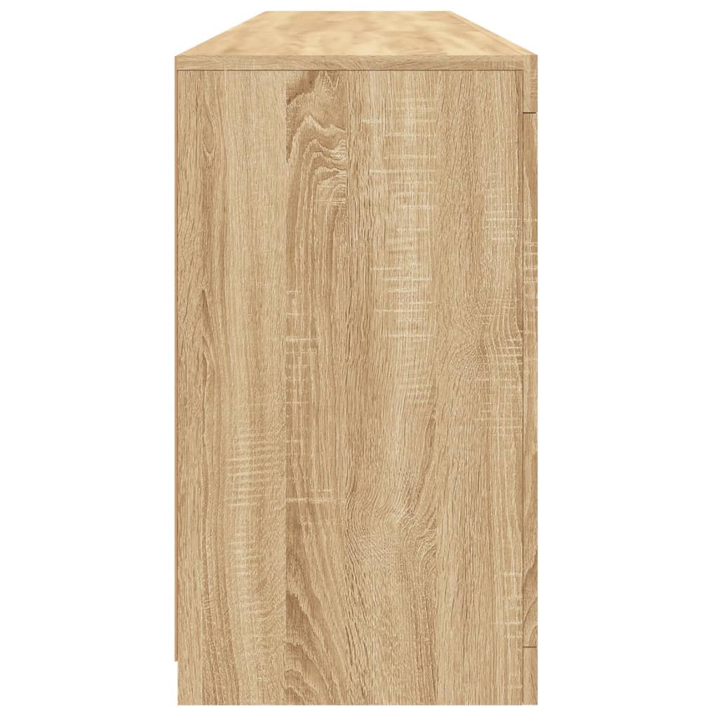 vidaXL Sideboard with LED Lights Sonoma Oak 162x37x67 cm
