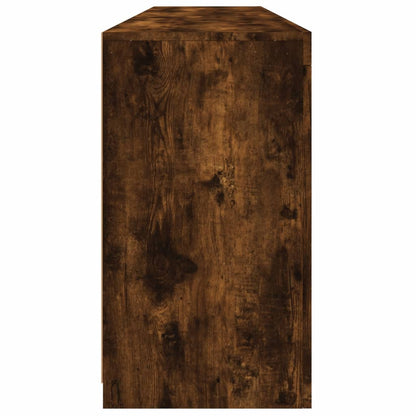 vidaXL Sideboard with LED Lights Smoked Oak 162x37x67 cm