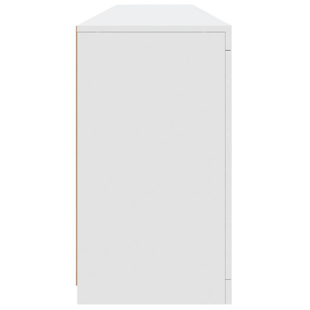 vidaXL Sideboard with LED Lights White 181.5x37x67 cm