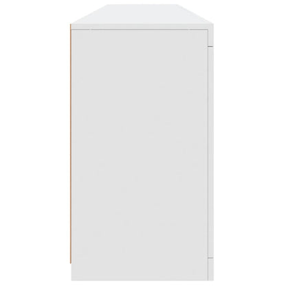 vidaXL Sideboard with LED Lights White 181.5x37x67 cm