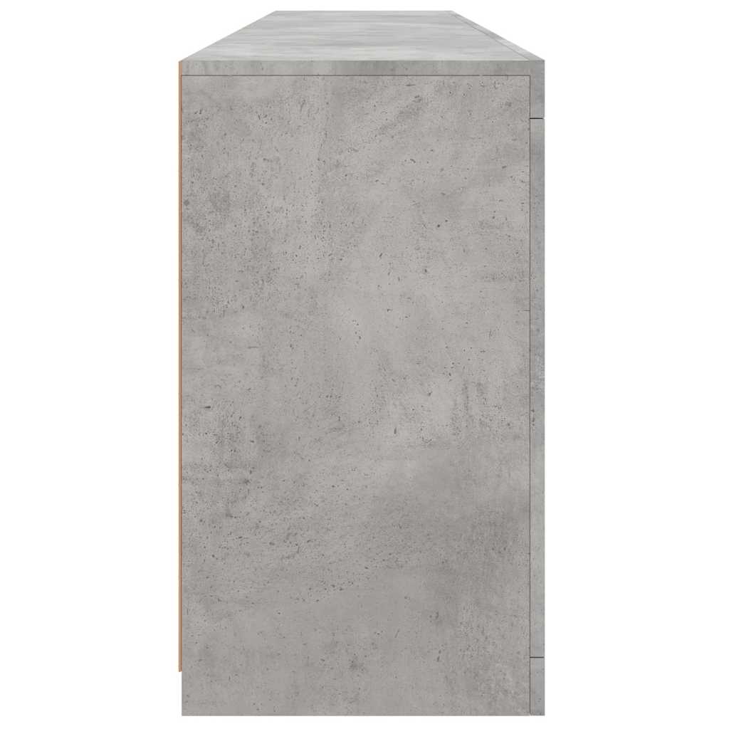 vidaXL Sideboard with LED Lights Concrete Grey 181,5x37x67 cm